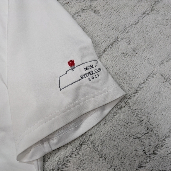 Peter Millar Shirt Mens L White Polo Solid Performance Jersey Summer Comfort - Picture 3 of 10